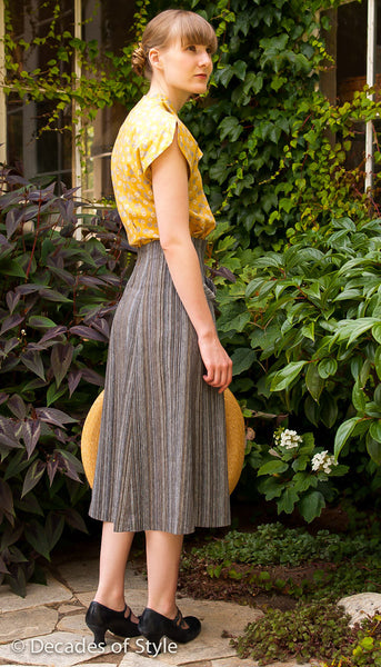 Long pleated skirt 50s best sale